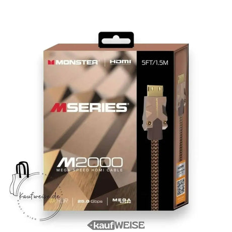 Monster M2000 Ultra HD HDMI kabel (1,5 m) | 4K @ 60Hz HDR10+ | Vysokorychlostní 25 Gb/s | Konektor V-Grip™