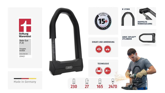 Sicherstes cyklový zámek na kolo: ABUS Granit Super Extreme 2500 do detailu