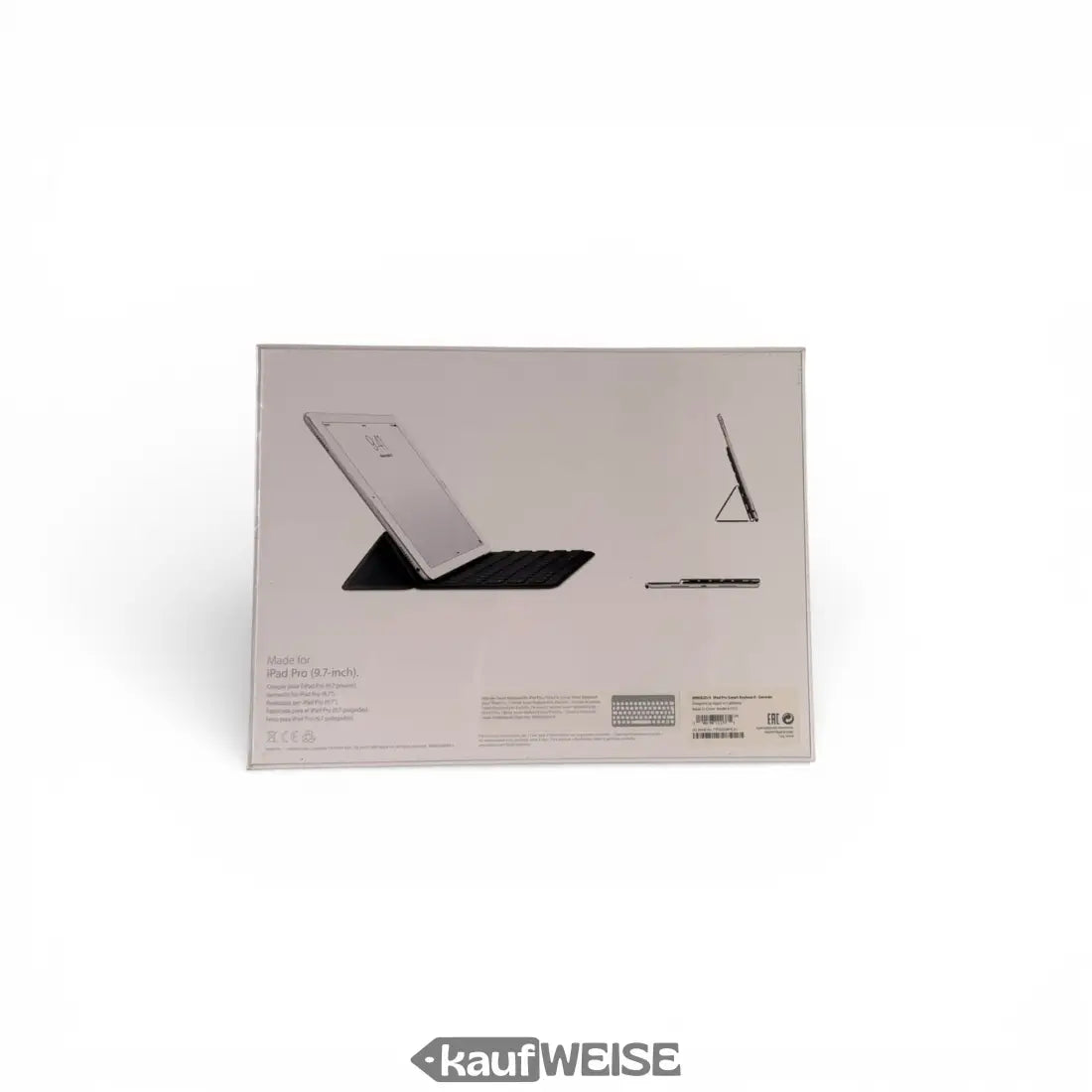 Silbernes iPad Pro 12.9 mit Magic Keyboard, schwarzer Hülle und Stylus