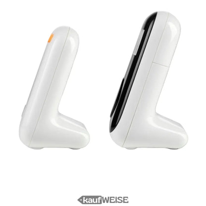 Zwei weiße digitale Handthermometer für Babyüberwachung im Motorola PIP11 Babyphone