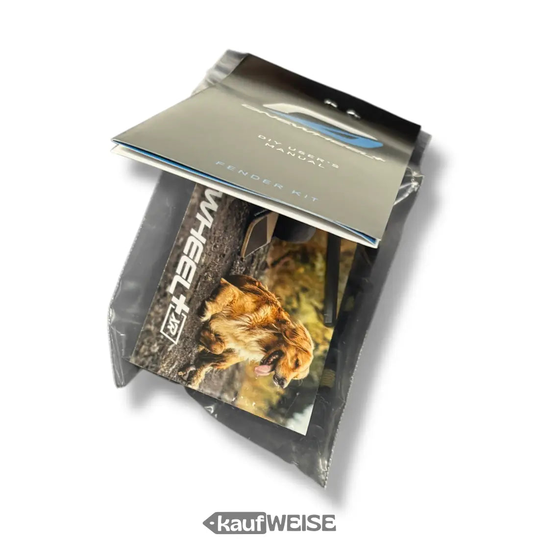 Klare Plastiktüte mit Hundebild und Wheel-Text für Onewheel Carbon Fiber Fender NEU Schwarz