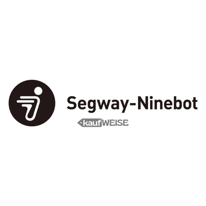 Segway-Ninebot Logo mit schwarzem-weißem Design und stilisiertem Menschen für Gas- und Bremspedal-Einheit Gokart PRO