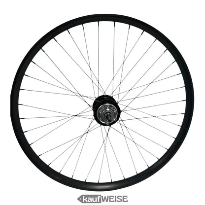 Schwarzes Fahrradrad mit silbernem Naben für Sturmey-Archer RS-RK3 3-Gang Shimano