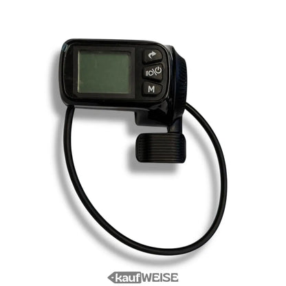 Schwarze Digitaluhr mit flexiblem Band und verstellbarer Schnalle