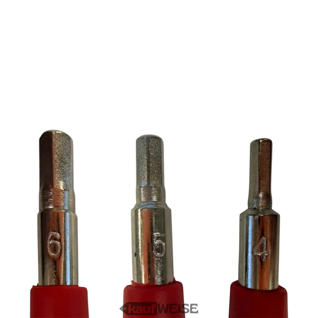 Drei rote Urban Armor Y-Inbusschlüssel 4, 5, 6 mm