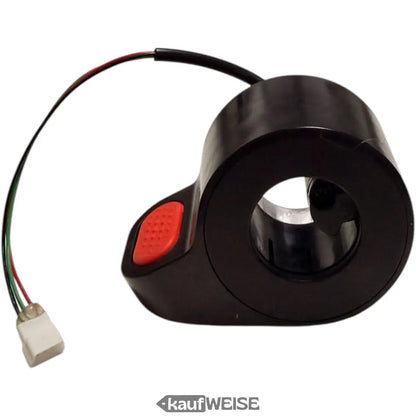 Xiaomi Mi Pro Gashebel rot mit schwarzem Griffmodul und bunten Kabeln